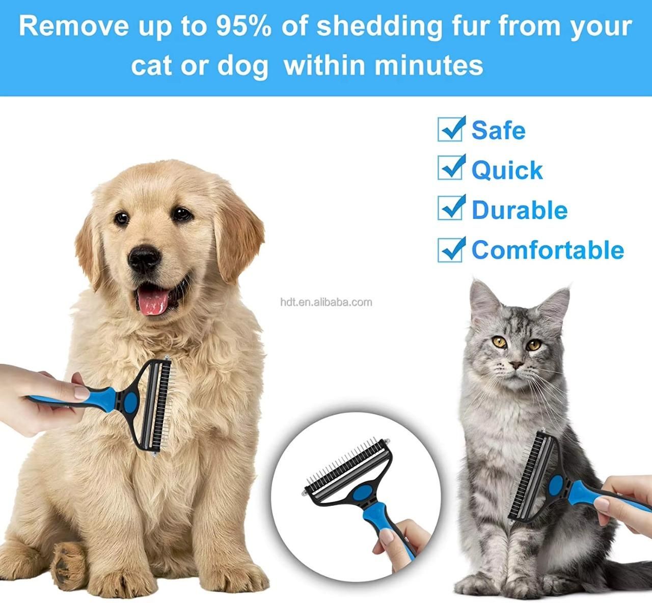 2 in 1 Deshedding  Undercoat Brush